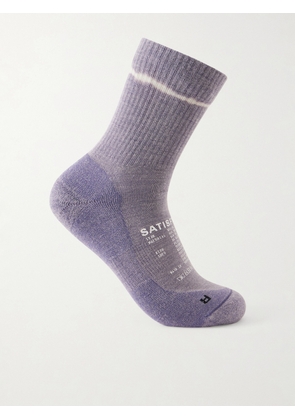 Satisfy - Stretch Merino Wool-Blend Socks - Men - Purple - 39-42