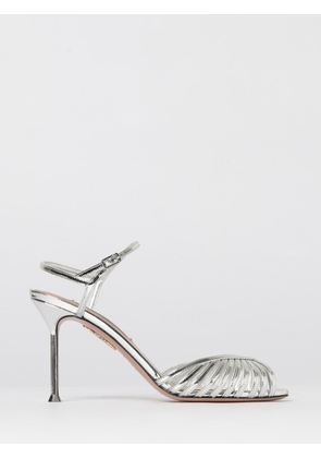 AQUAZZURA Heeled Sandal Woman color Silver