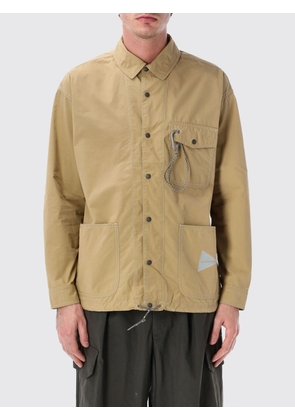 AND WANDER Jacket Men color Beige