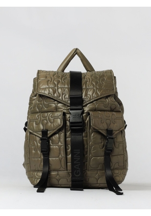 GANNI Backpack Woman color Green