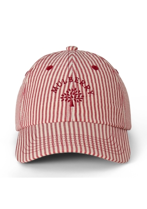 Mulberry Tree Baseball Cap - Striped Coral Orange