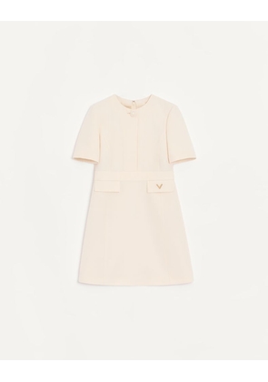 Valentino CREPE COUTURE SHORT DRESS Woman VANILLA 36
