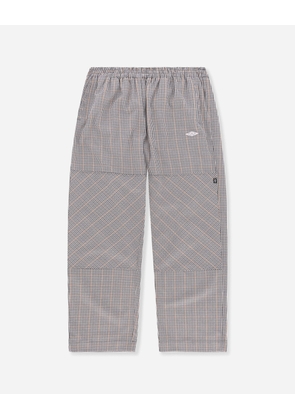 Men s Checked Double Knee Pants Brown / Black Check