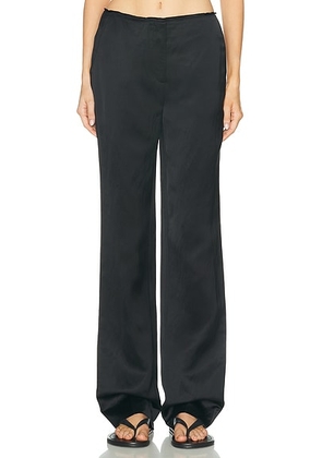 Toteme Easy Undone Edge Trouser in Black - Black. Size 38 (also in 32, 34, 40).