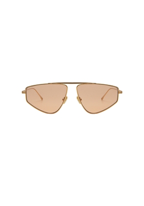 Elisa Johnson Riley Sunglasses in Metallic Gold.