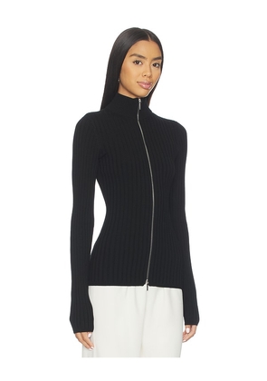 EAVES Adison Ribbed Slim Long Sleeve in Black. Size S. Also in L.