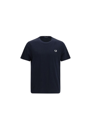 Fred Perry Blue Cotton T-Shirt - L