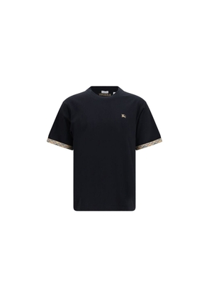 Burberry Black Cotton T-Shirt - M