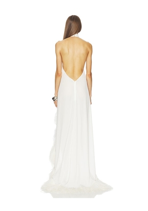 Bronx and Banco Madeline Halterneck Gown in White. Size L. Also in XL.