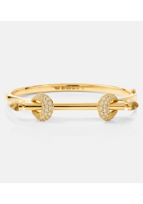Ananya Chakra Icon 18kt gold bracelet with diamonds and quartz