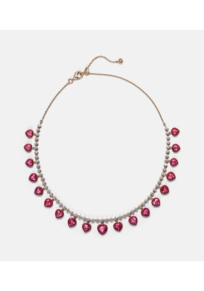 Kamyen 18kt rose gold choker with rubies and diamonds