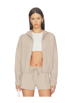 Astoria Sweat Jacket in Beige. Size L. Also in XS, S, M, XL.