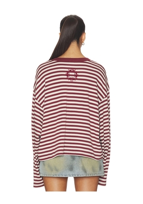 Boys Lie Starlight Boyfriend Longsleeve in Burgundy. Size L/XL. Also in S/M.