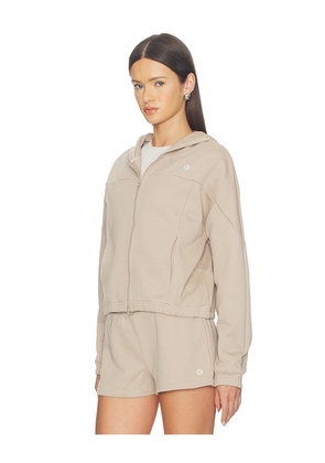 Astoria Sweat Jacket in Beige. Size L. Also in XS, S, M, XL.