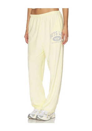 Boys Lie Athletic Depts V3 Kimmy Pant in Yellow. Size L. Also in XS, S, XL.