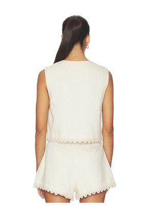 Amanda Uprichard x REVOLVE Lucky Top in Cream. Size L. Also in M, S, XL, XS.