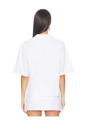 Alexander Wang Oversized High Low Polo Top in White. Size L. Also in M, S, XS.