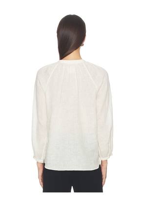 Citizens of Humanity Paro Linen Blouse in Ivory. Size L. Also in M, S, XL, XS.