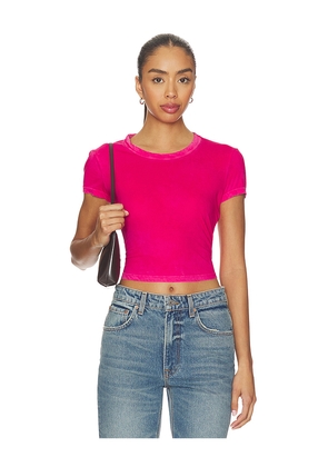 COTTON CITIZEN The Standard Baby Tee in Fuchsia. Size L. Also in M, S, XS.