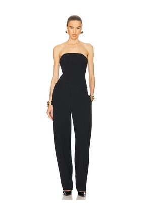 Helsa The Heavy Crepe Jumpsuit in Black. Size S. Also in M, XS.
