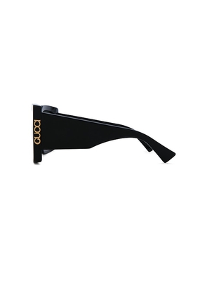 Gucci Butterfly Square Sunglasses in Black & Grey.