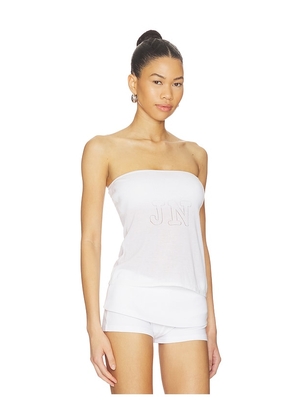 Frankies Bikinis X JENNIE Margot Knit Tube Top in White. Size L. Also in S, XS, M.