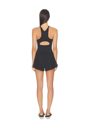 Free People FP Movement Carpe Diem Runsie in Black. Size L. Also in XS, S, M, XL.