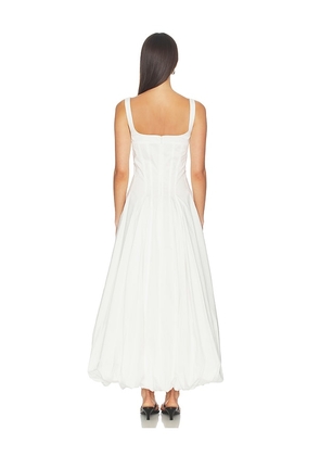 SIMKHAI Hally Cotton Bubble Midi Dress in White. Size 0. Also in 2, 4, 6, 8, 10.