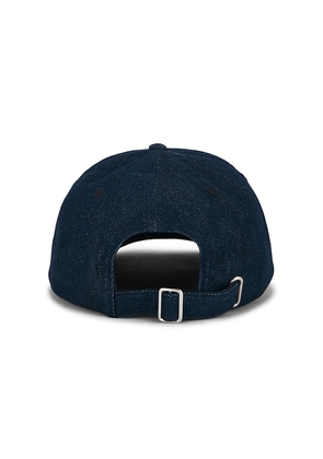 Favorite Daughter The Washed Denim Baseball Cap in Blue.