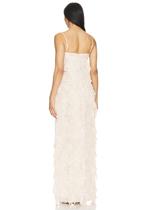 Lovers and Friends Noa Gown in Beige. Size XS. Also in S.