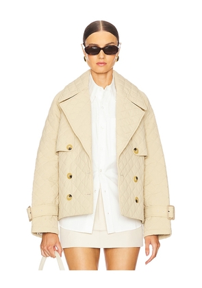 L'Academie Abbey Jacket in Beige. Size XL. Also in L.