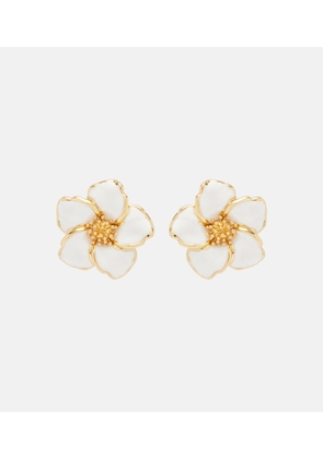 Dolce&Gabbana Floral enamel clip-on earrings