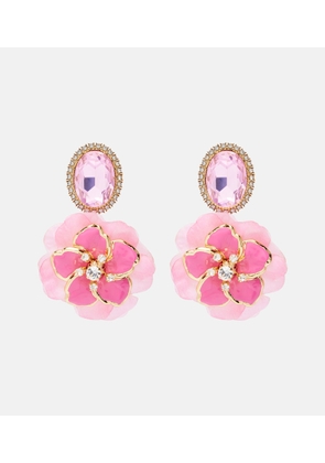 Dolce&Gabbana Embellished floral clip-on earrings