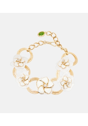 Dolce&Gabbana Embellished floral chain necklace