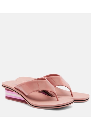 Chloe Swimming Cool leather wedge thong sandals