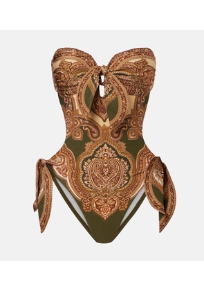 Zimmermann Mahon cutout printed swimsuit