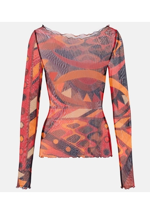 Pucci Vivara tulle crop top
