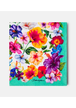 Dolce&Gabbana Casa Floral cotton terry beach towel
