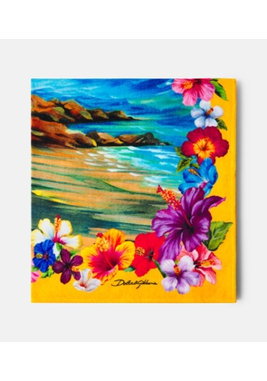 Dolce&Gabbana Casa Printed cotton terry beach towel
