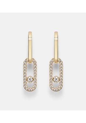 Messika Move Link 18kt gold earrings with diamonds