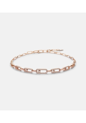 Messika Move Link 18kt rose gold choker with diamonds