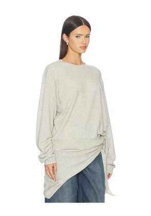 LIONESS Olsen Knit Top in Grey. Size L. Also in XXS, XS, S, M.
