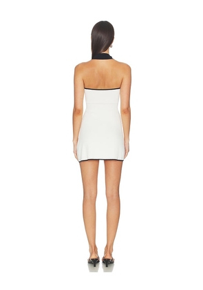 Nana Jacqueline Knit Halter Dress in White. Size L. Also in S, M.
