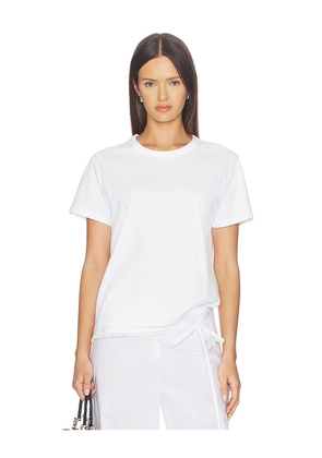 Madewell Perfect Crewneck Tee Shirt in White. Size L. Also in M, S, XL, XS, XXL, XXS.