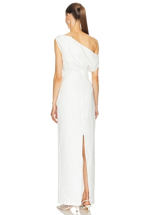 SANS FAFF Off The Shoulder Maxi Dress in White. Size M. Also in S.