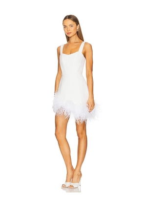 Santa Brands Swan Mini Dress in White. Size S. Also in M, L.