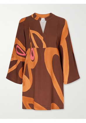 Themis Z - Amalthea Sabra Faille Mini Dress - Brown - x small,small,medium,large,x large