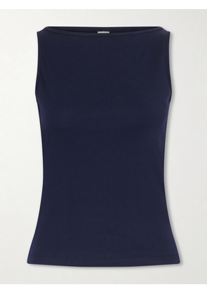 FLORE FLORE - Timmi Ribbed Organic Cotton Tank - Blue - x small,small,medium,large,x large
