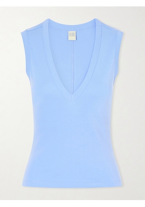 FLORE FLORE - Dewi Organic Cotton Jersey Tank - Blue - x small,small,medium,large,x large
