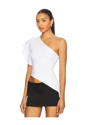 superdown Marlene Asymmetrical Top in White. Size L. Also in S, XL.